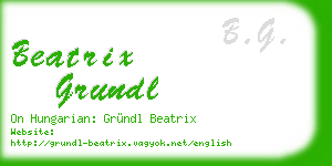 beatrix grundl business card