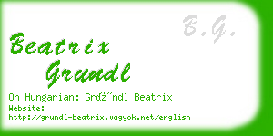 beatrix grundl business card